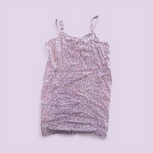 Art Class Girls' Size 10 Pink Cottage-core Sundress Floral Spaghetti-Strap Dress